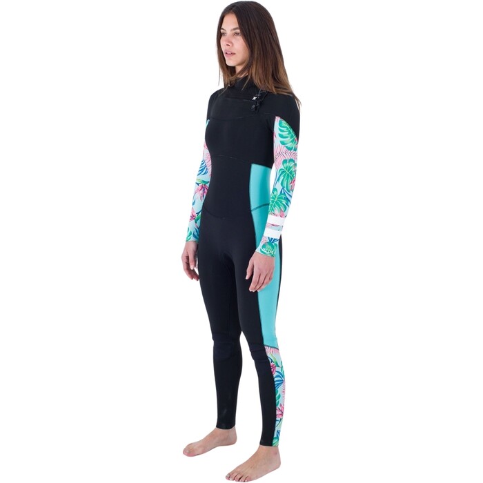 2024 Hurley Mujer Plus Printed 3/2mm Chest Zip Neopreno WFS0012322 - Java Tropical